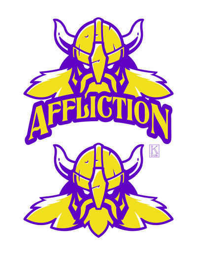 Affliction logo and Viking “mascot” head for a client’s Twitch channel
